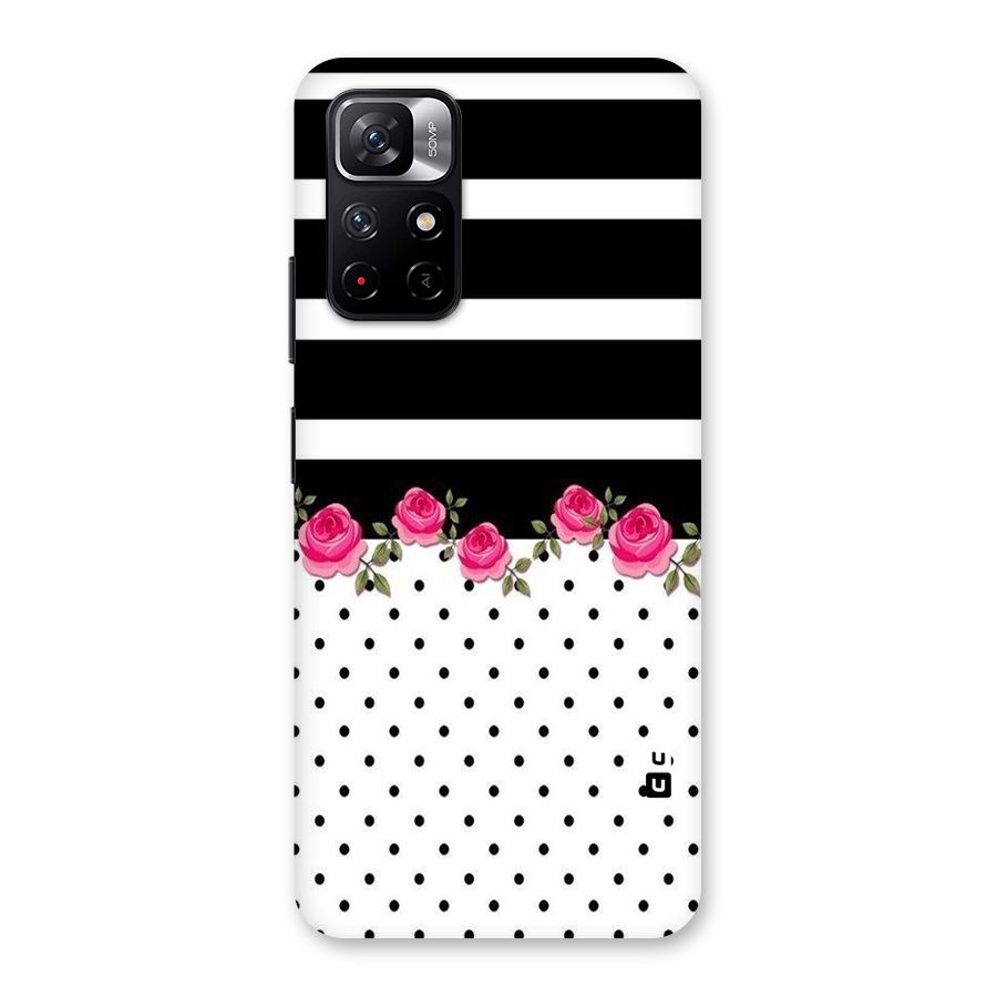 Dots Roses Stripes Back Case for Redmi Note 11T 5G