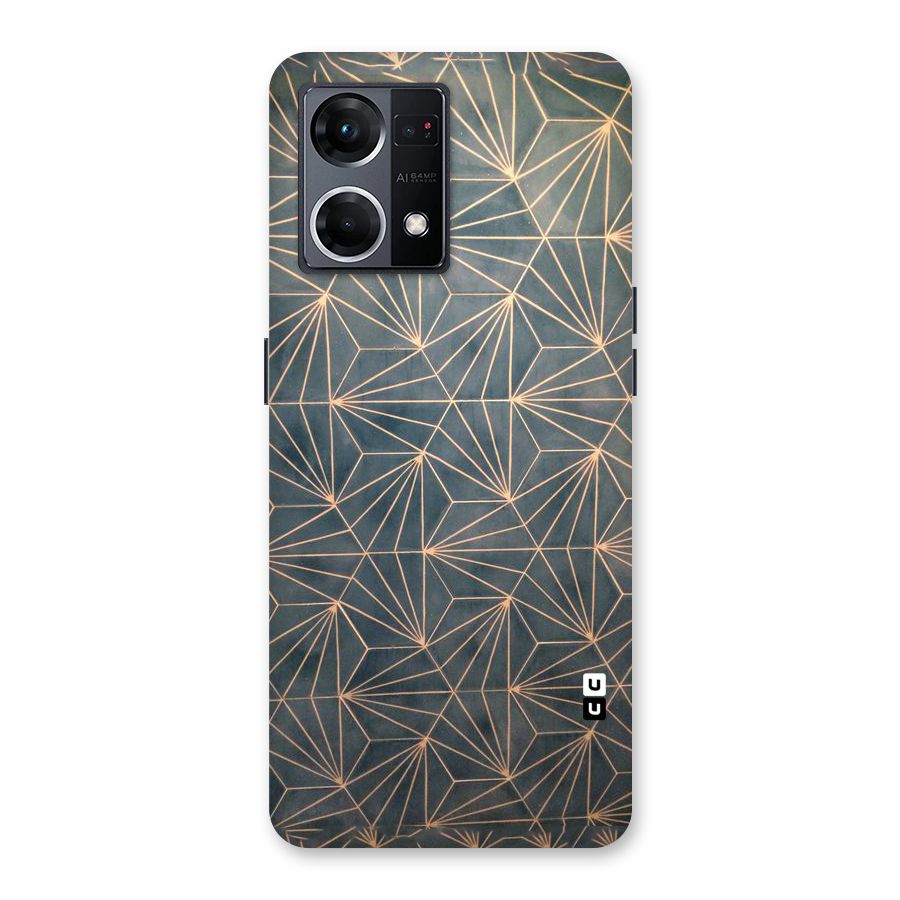 Dotted Lines Pattern Glass Back Case for Oppo F21 Pro 5G