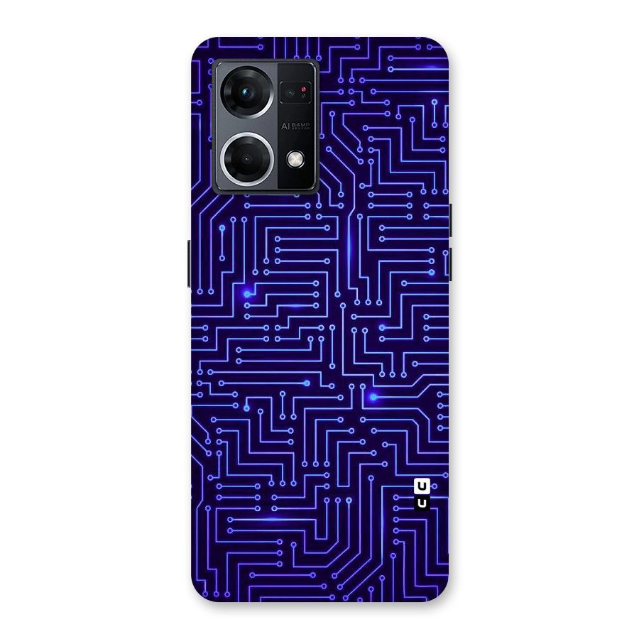 Dotting Lines Glass Back Case for Oppo F21 Pro 5G