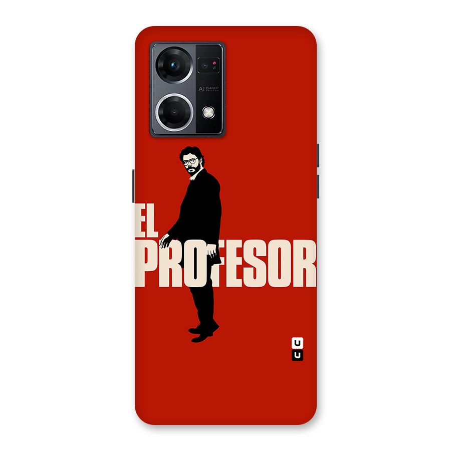 El Profesor Minimalist Glass Back Case for Oppo F21 Pro 5G