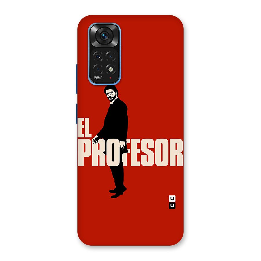 El Profesor Minimalist Back Case for Redmi Note 11S