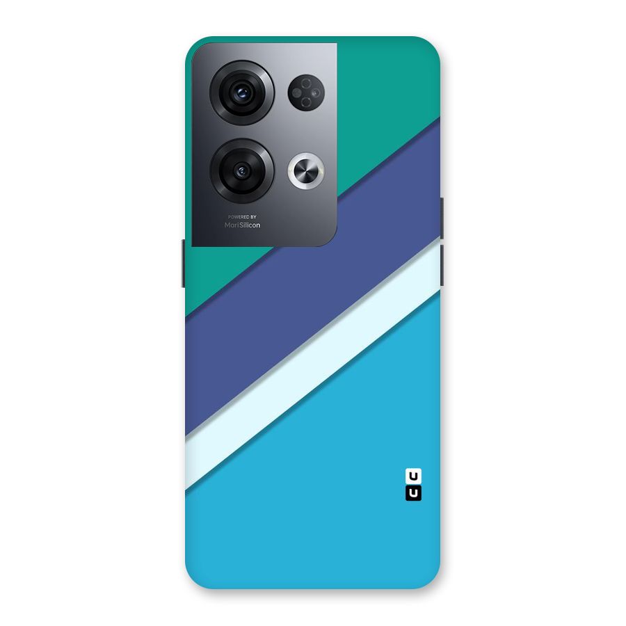 Elegant Colored Stripes Back Case for Oppo Reno8 Pro 5G