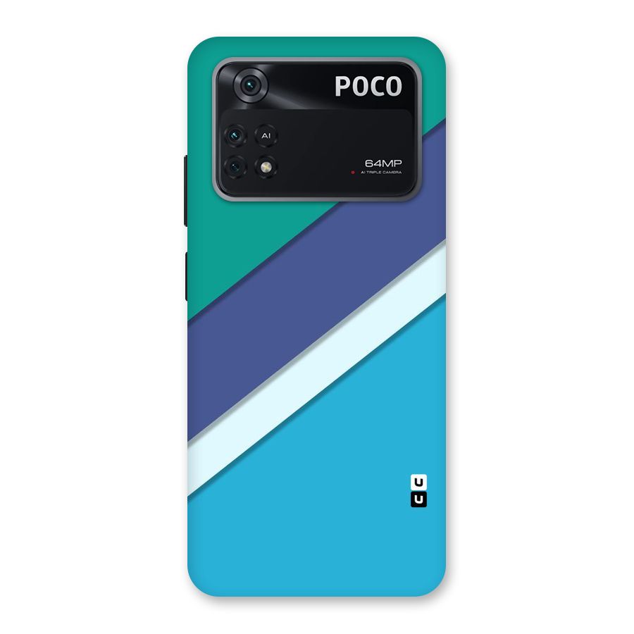 Elegant Colored Stripes Back Case for Poco M4 Pro 4G