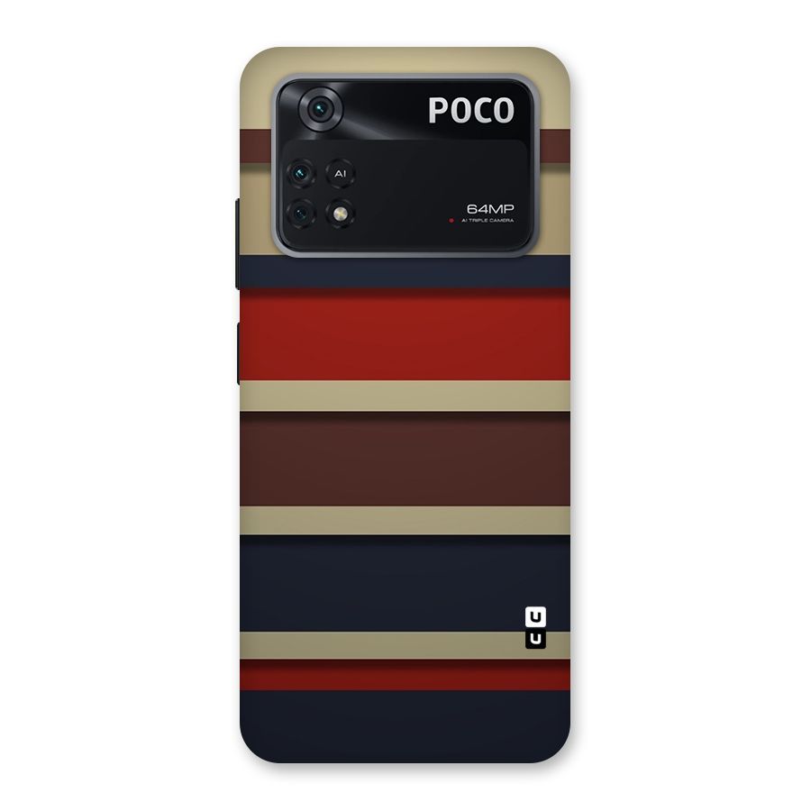 Elegant Stripes Pattern Back Case for Poco M4 Pro 4G