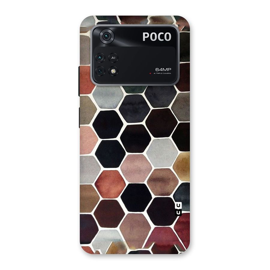 Elite Pastel Hexagons Back Case for Poco M4 Pro 4G