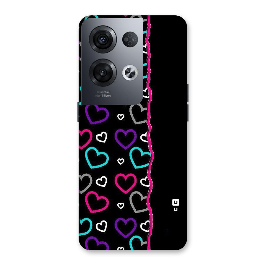 Empty Hearts Back Case for Oppo Reno8 Pro 5G