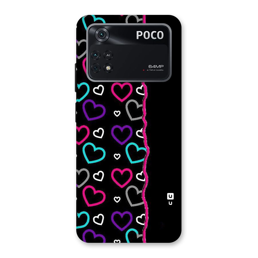 Empty Hearts Back Case for Poco M4 Pro 4G