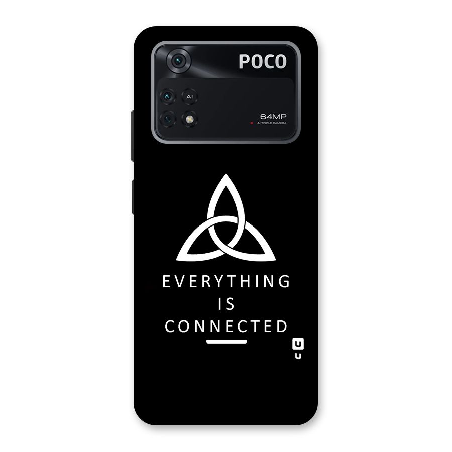 Everything is Connected Typography Back Case for Poco M4 Pro 4G