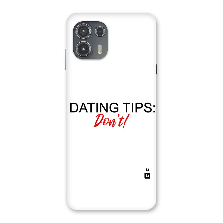 Expert Dating Tip Back Case for Motorola Edge 20 Fusion