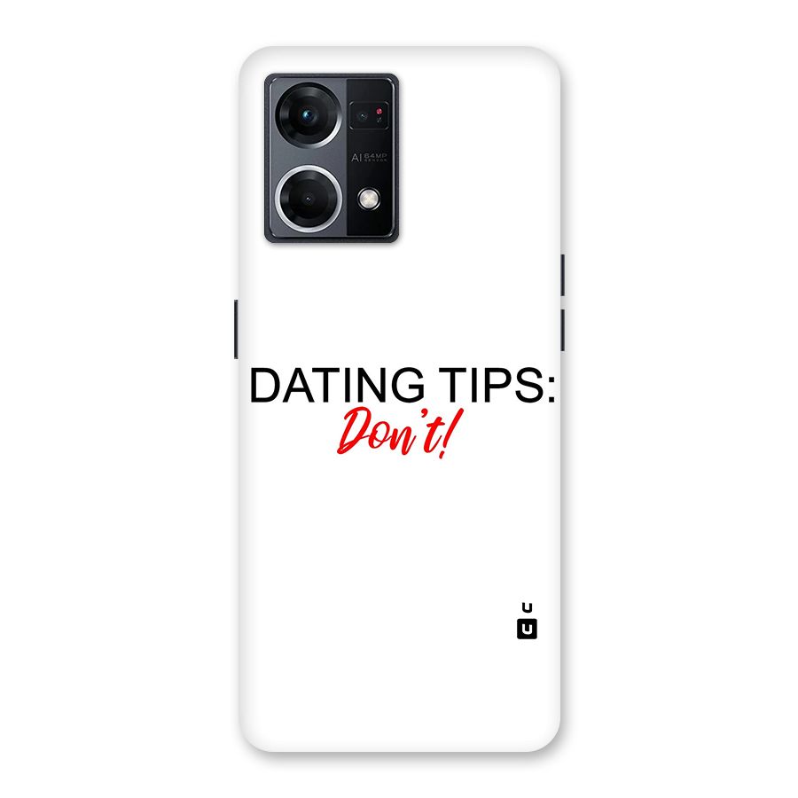 Expert Dating Tip Glass Back Case for Oppo F21 Pro 5G