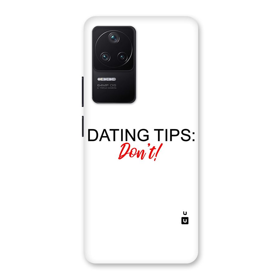 Expert Dating Tip Back Case for Poco F4 5G