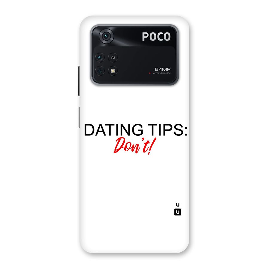 Expert Dating Tip Back Case for Poco M4 Pro 4G