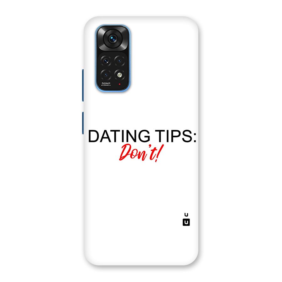 Expert Dating Tip Back Case for Redmi Note 11S
