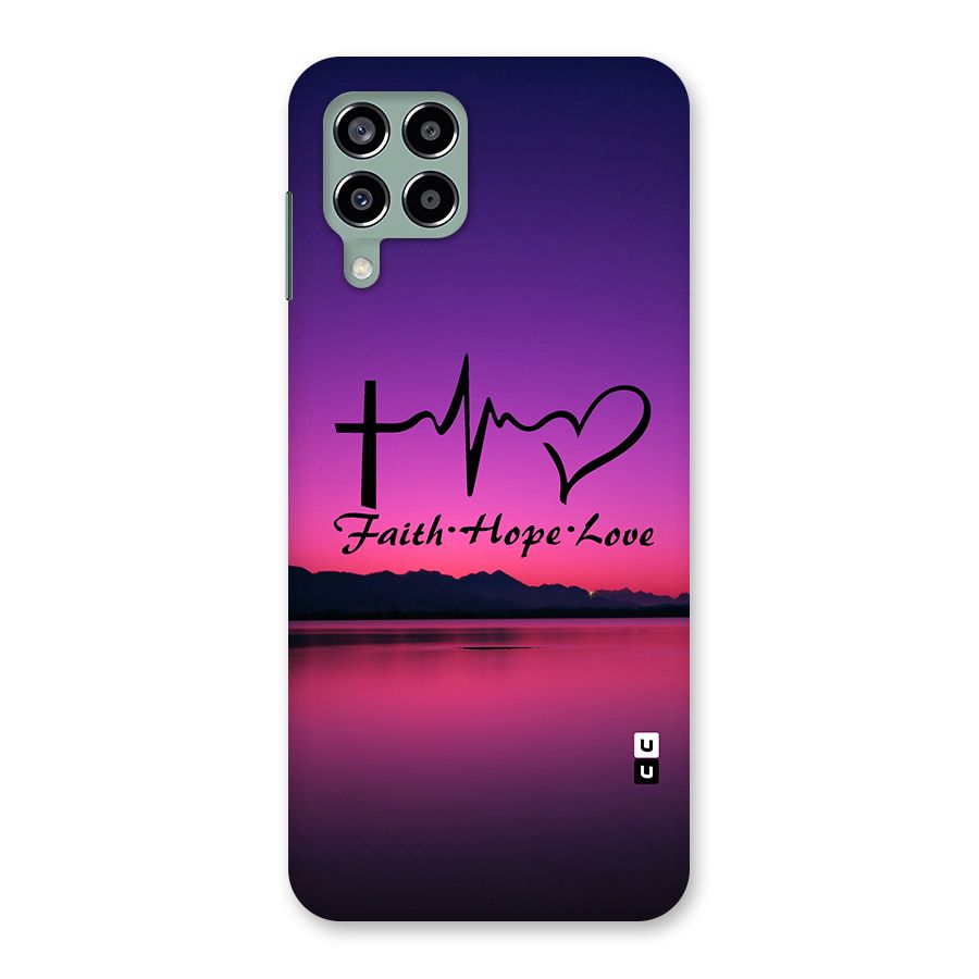 Faith Hope Love Evening Sky Back Case for Galaxy M33