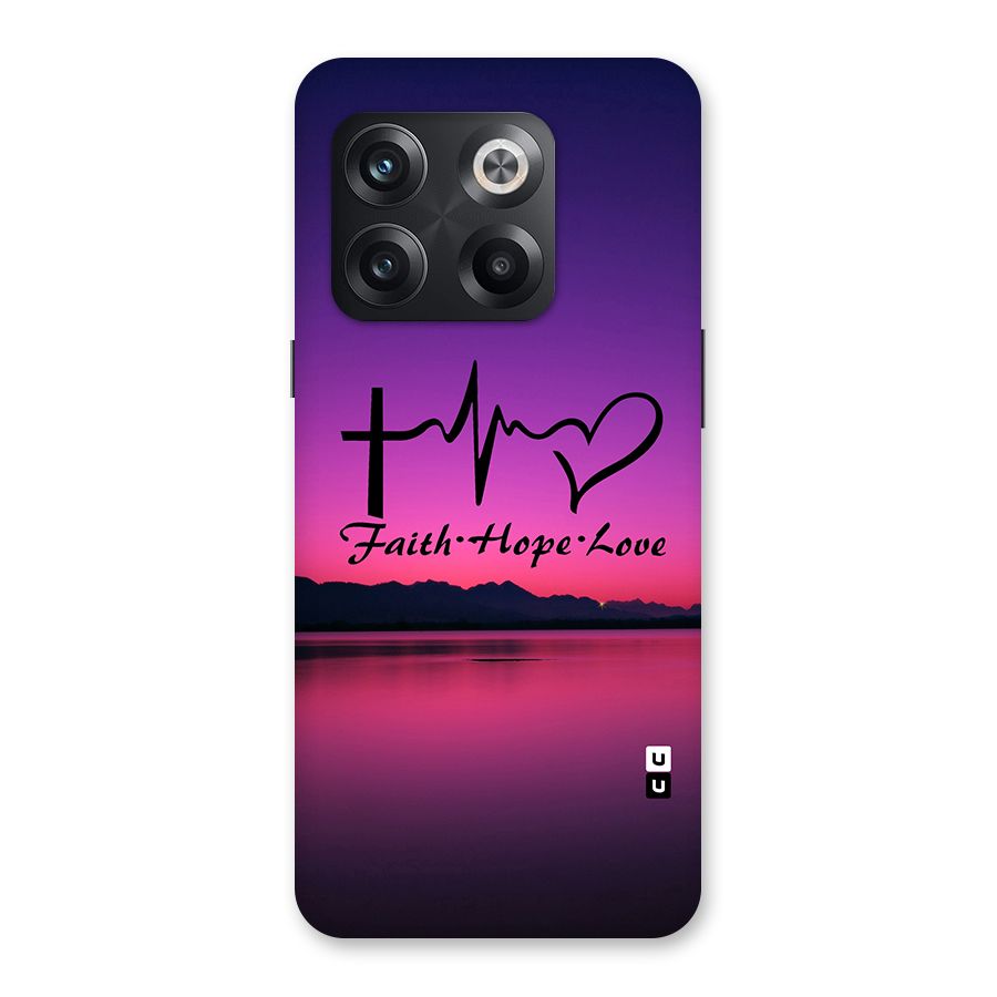 Faith Hope Love Evening Sky Back Case for OnePlus 10T