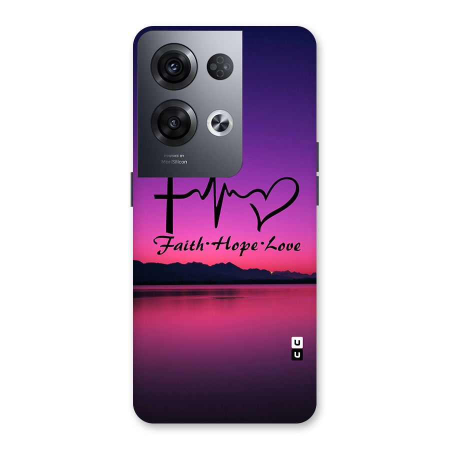 Faith Hope Love Evening Sky Back Case for Oppo Reno8 Pro 5G