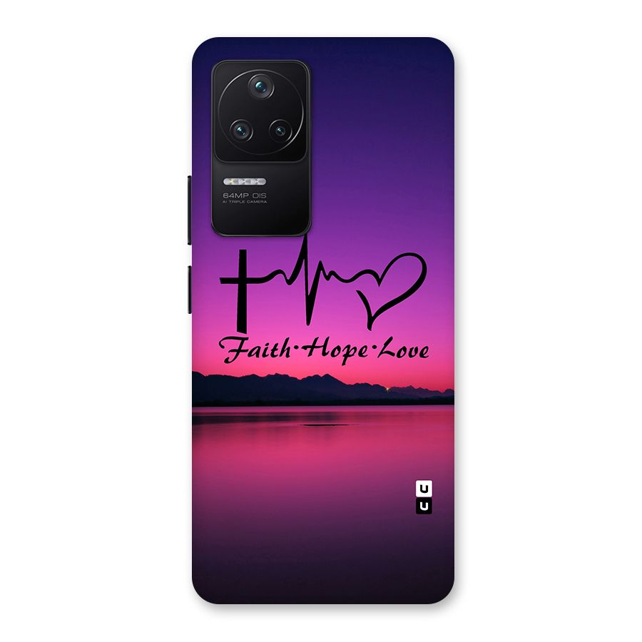 Faith Hope Love Evening Sky Back Case for Poco F4 5G