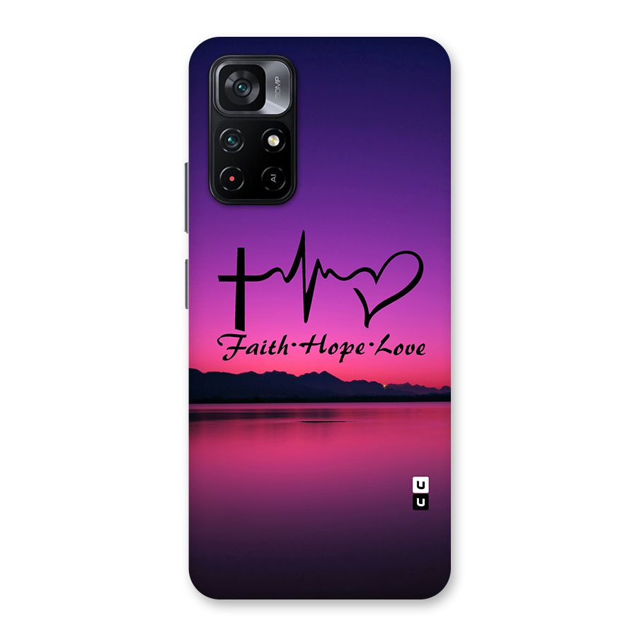 Faith Hope Love Evening Sky Back Case for Poco M4 Pro 5G