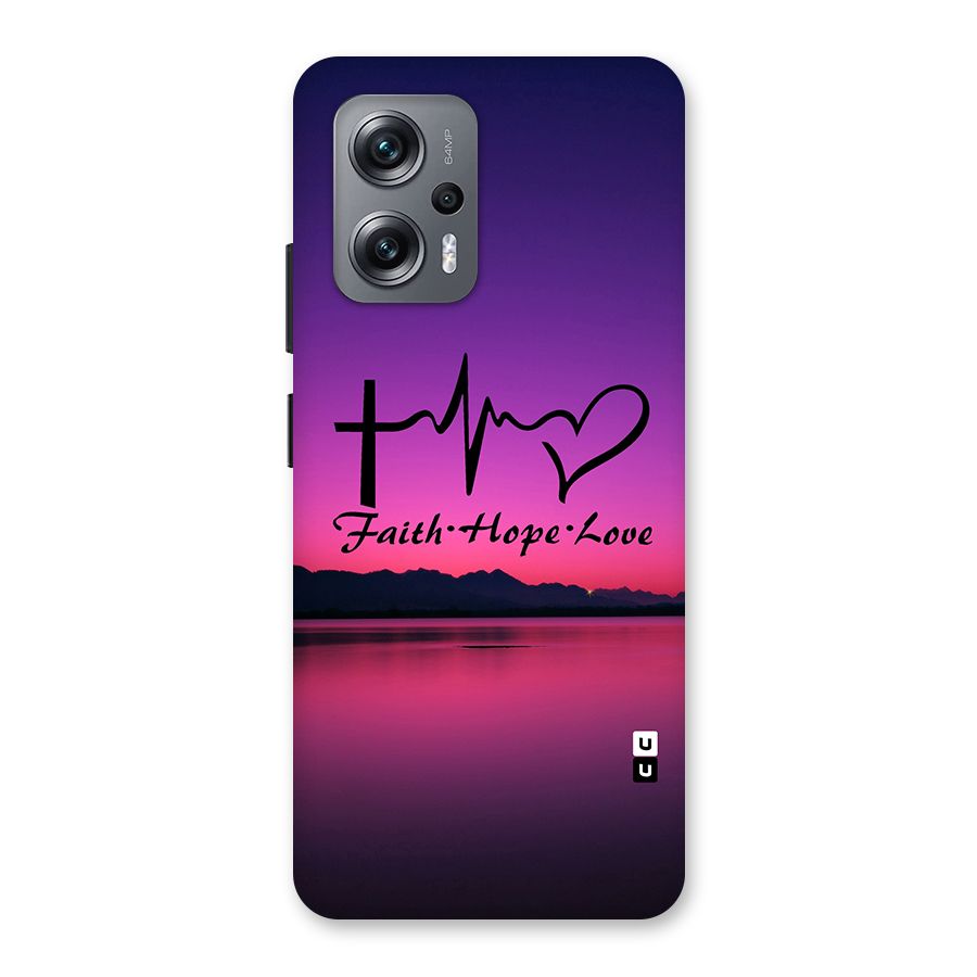 Faith Hope Love Evening Sky Back Case for Redmi K50i