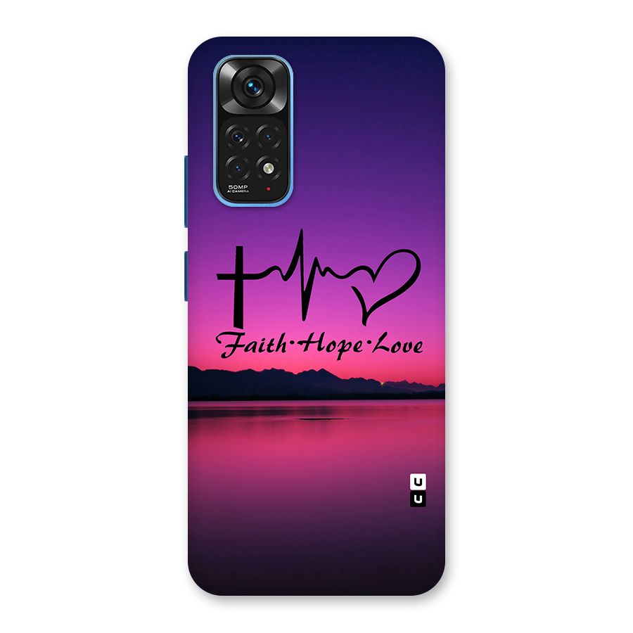Faith Hope Love Evening Sky Back Case for Redmi Note 11S