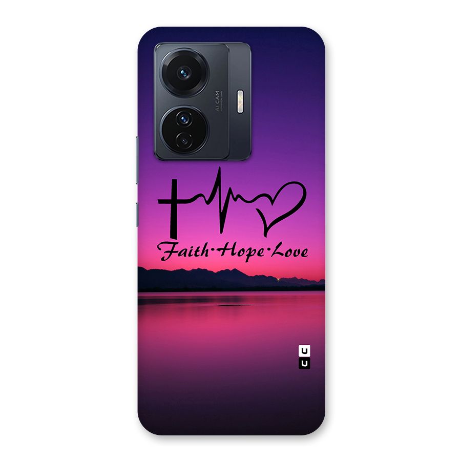 Faith Hope Love Evening Sky Back Case for Vivo T1 Pro
