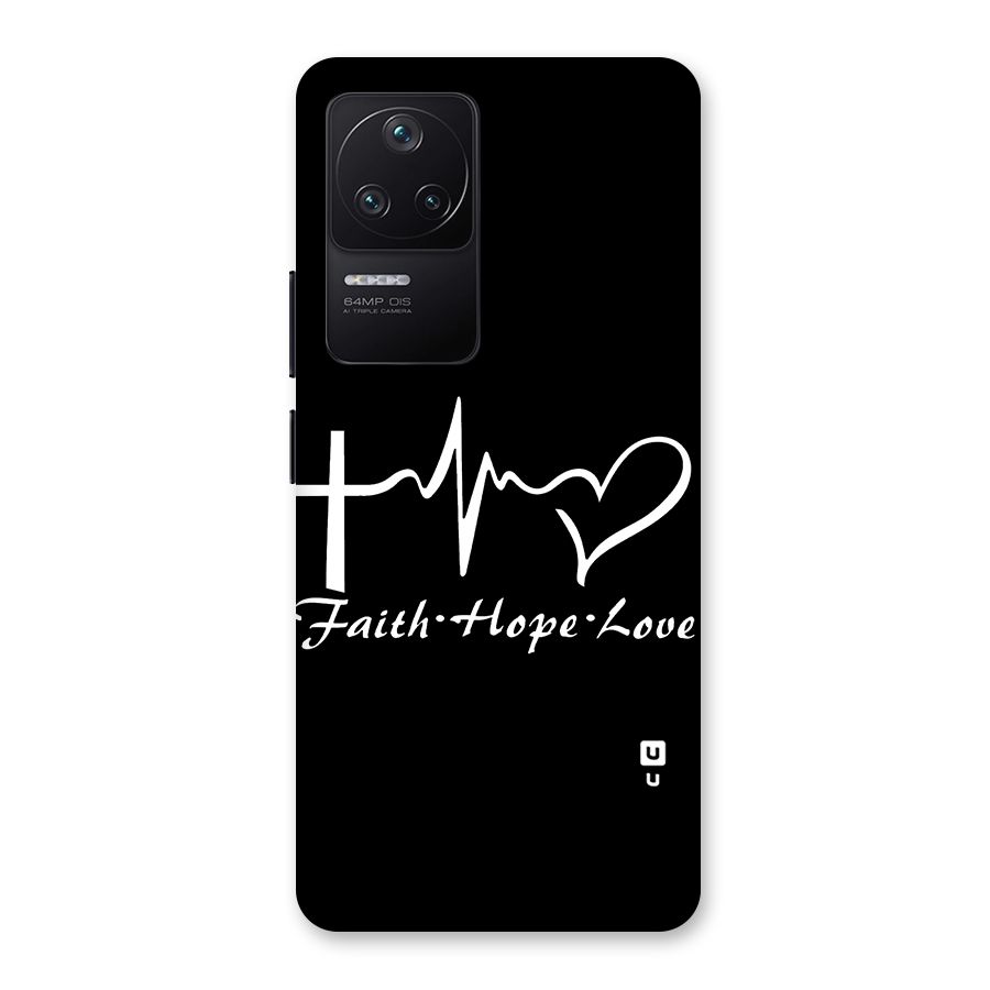 Faith Hope Love Heart Sign Back Case for Poco F4 5G