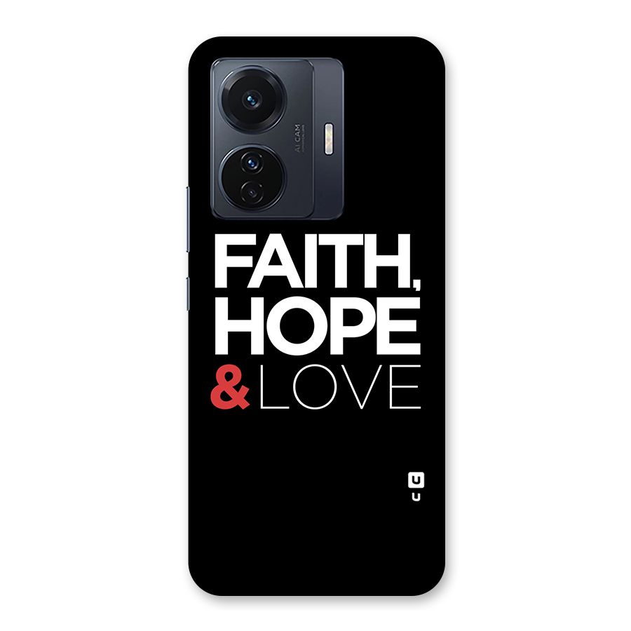 Faith Hope and Love Typography Back Case for Vivo T1 Pro