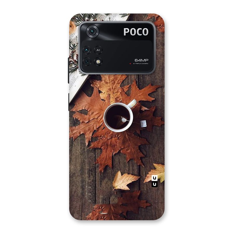 Fall Leaf Coffee Back Case for Poco M4 Pro 4G