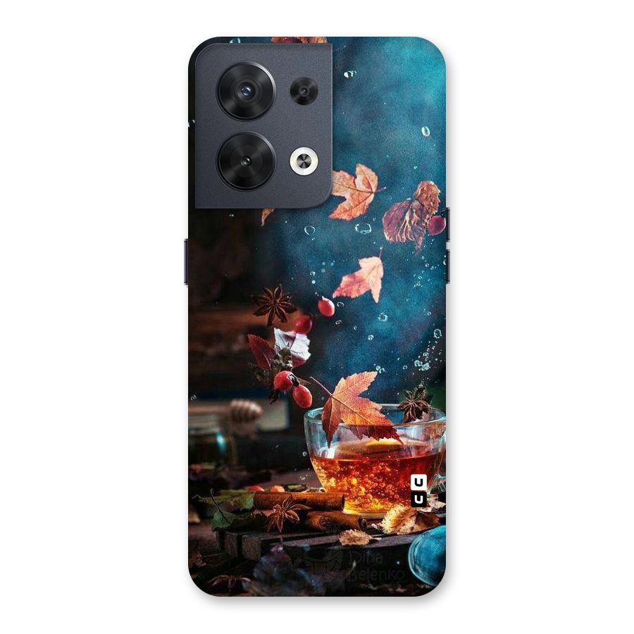 Falling Leaves Tea Back Case for Oppo Reno8 5G