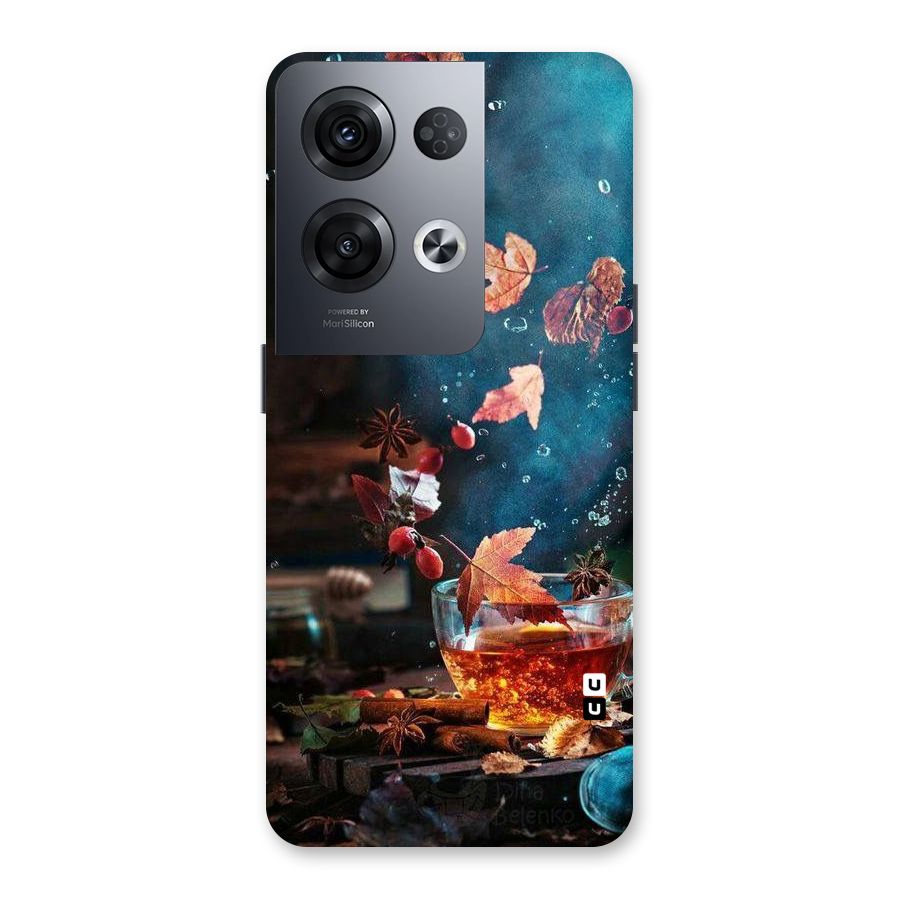 Falling Leaves Tea Back Case for Oppo Reno8 Pro 5G