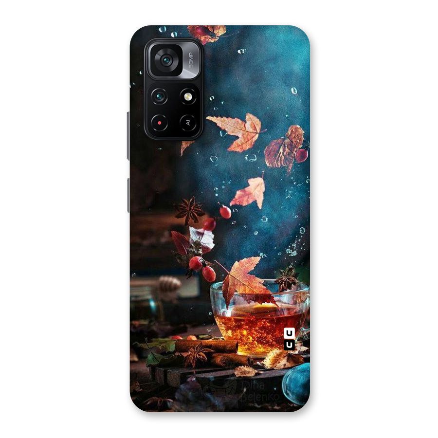 Falling Leaves Tea Back Case for Poco M4 Pro 5G