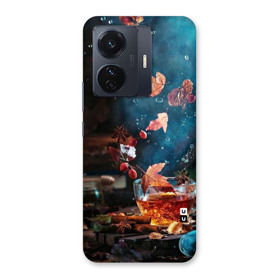 Falling Leaves Tea Back Case for Vivo T1 Pro