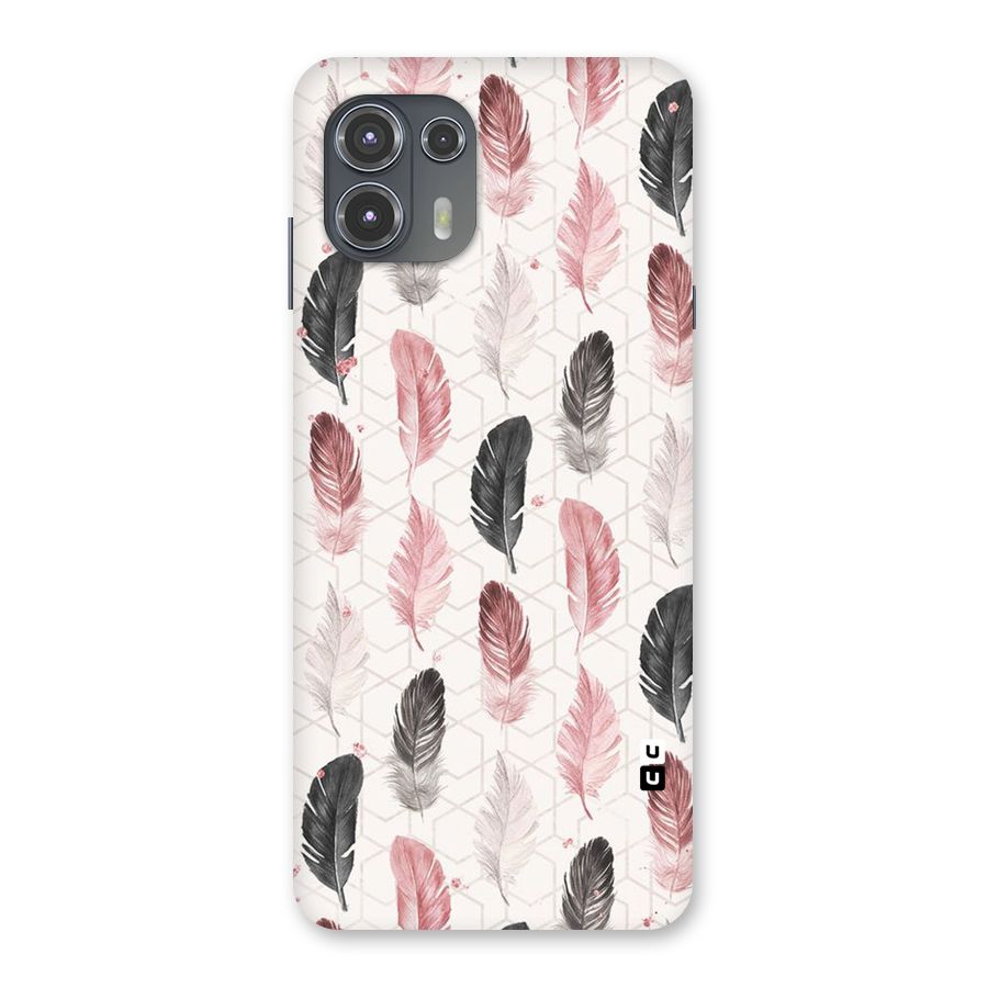 Feather Line Pattern Back Case for Motorola Edge 20 Fusion