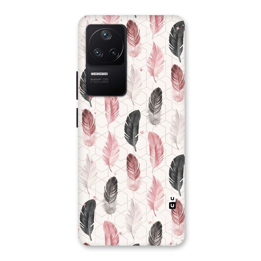 Feather Line Pattern Back Case for Poco F4 5G