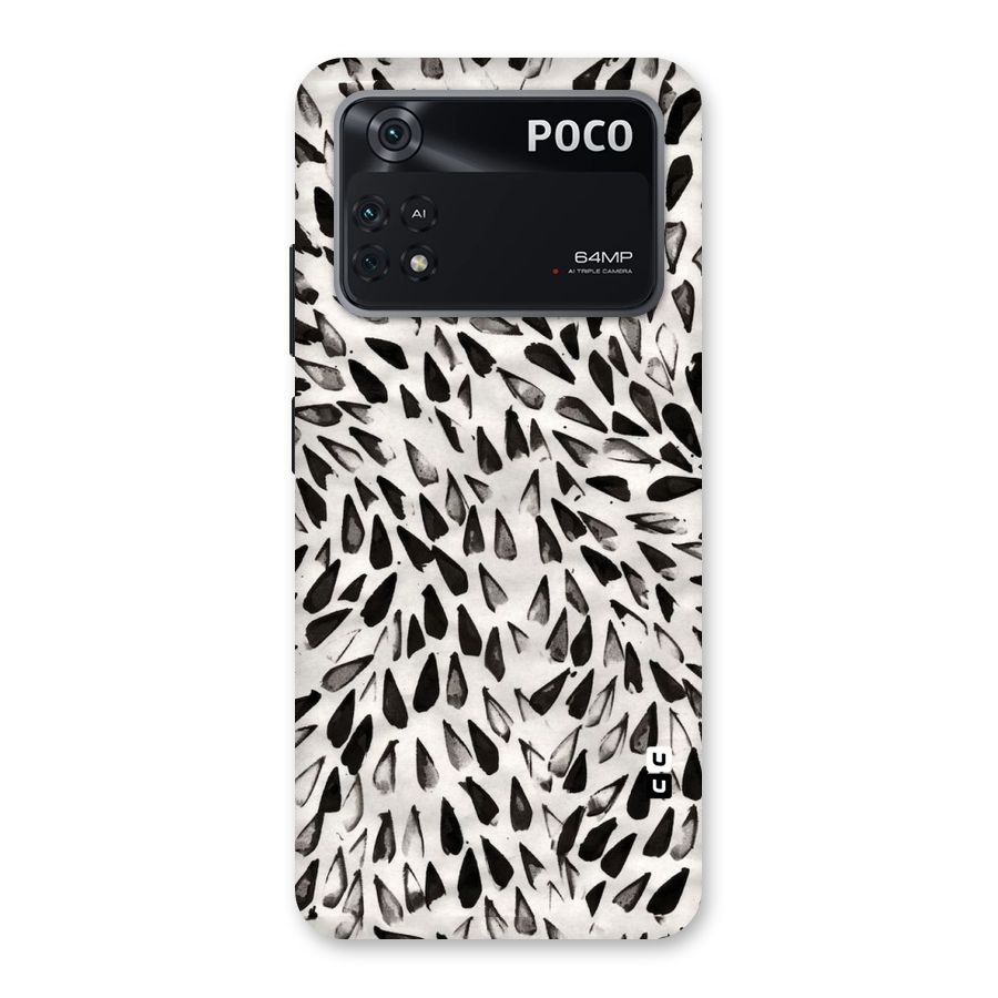 Feather Pattern Colorless Back Case for Poco M4 Pro 4G