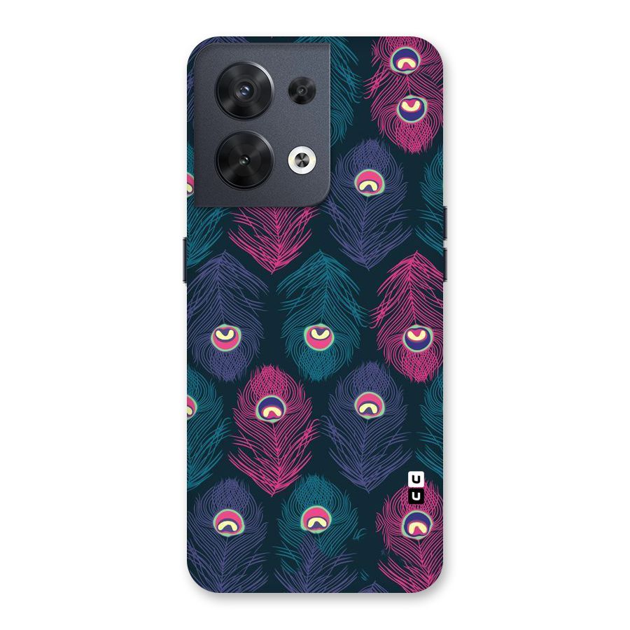 Feathers Patterns Back Case for Oppo Reno8 5G
