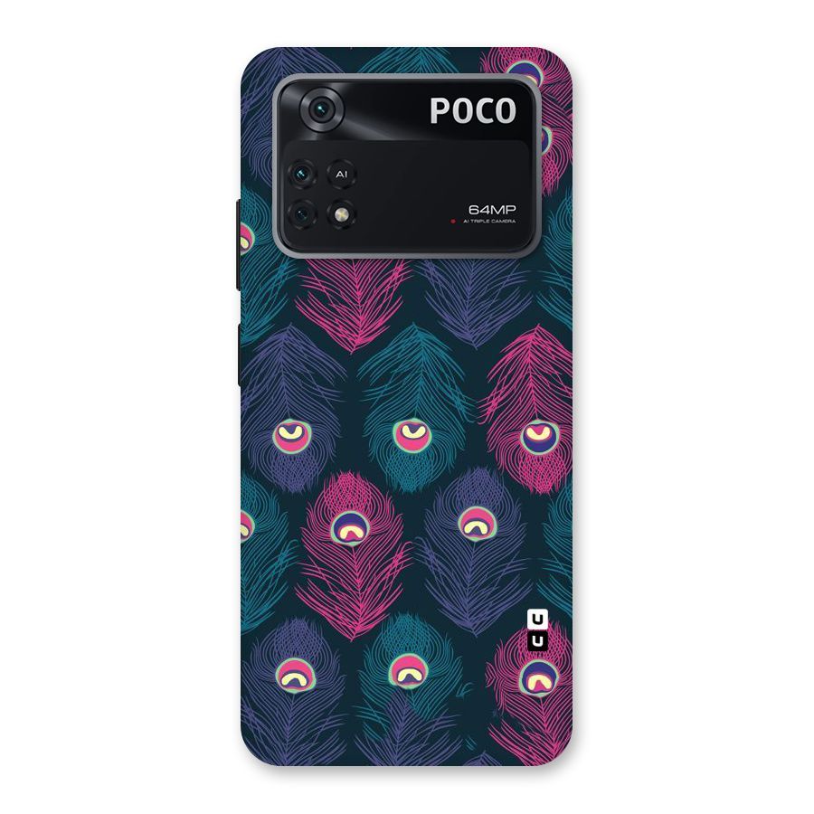 Feathers Patterns Back Case for Poco M4 Pro 4G