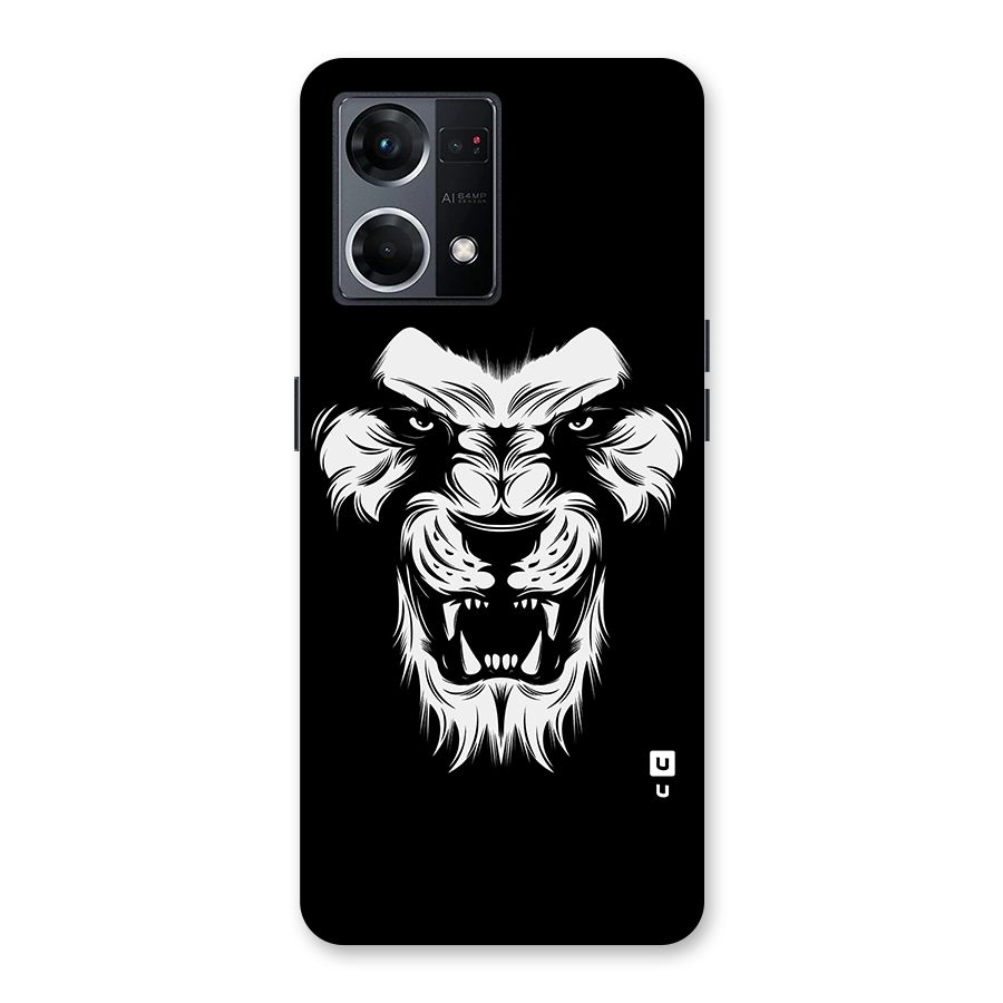 Fierce Lion Digital Art Glass Back Case for Oppo F21 Pro 5G