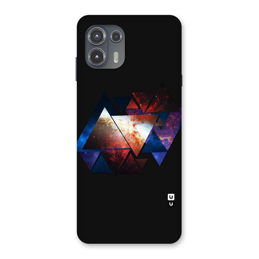 Fire Galaxy Triangles Back Case for Motorola Edge 20 Fusion
