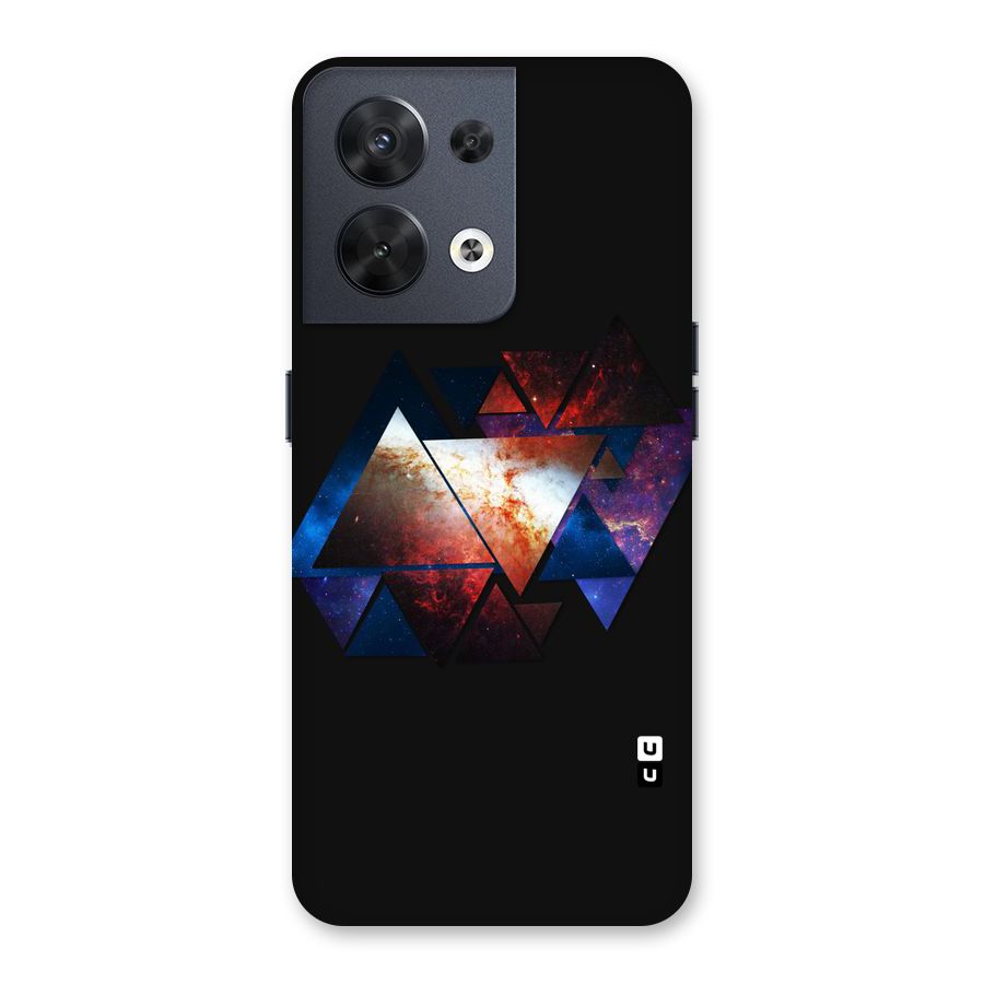 Fire Galaxy Triangles Back Case for Oppo Reno8 5G