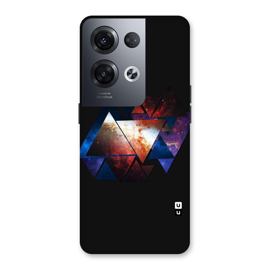 Fire Galaxy Triangles Back Case for Oppo Reno8 Pro 5G