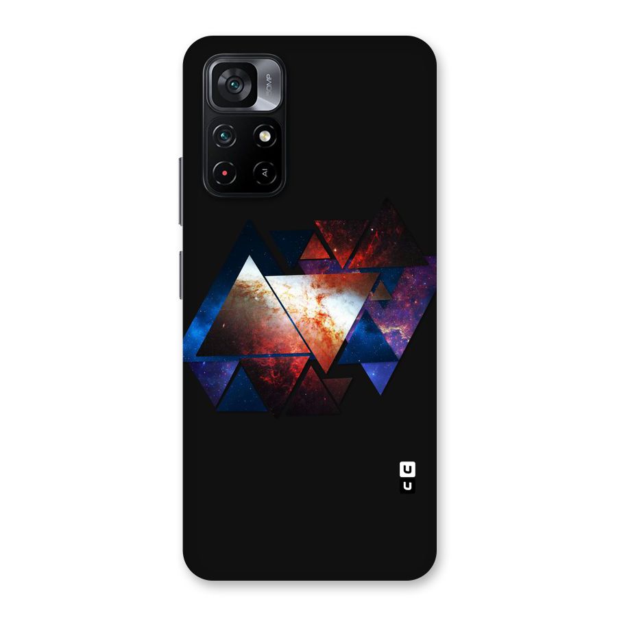 Fire Galaxy Triangles Back Case for Poco M4 Pro 5G