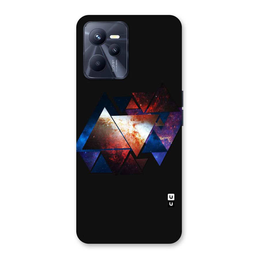Fire Galaxy Triangles Back Case for Realme C35