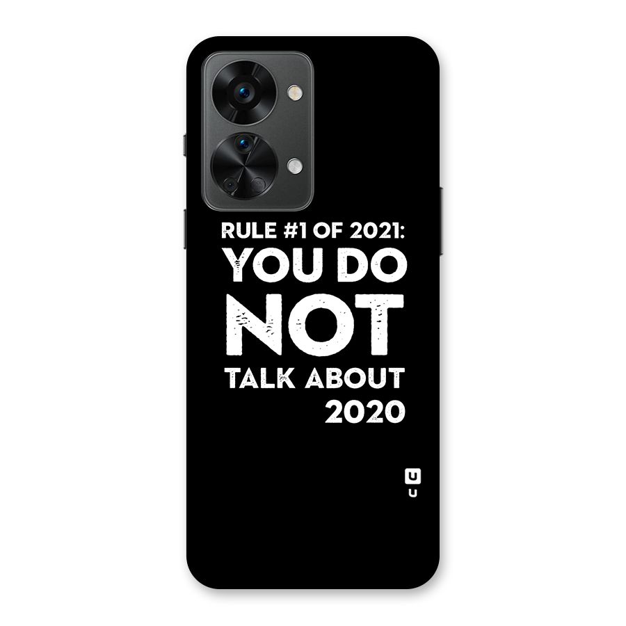 First Rule of 2021 Back Case for OnePlus Nord 2T