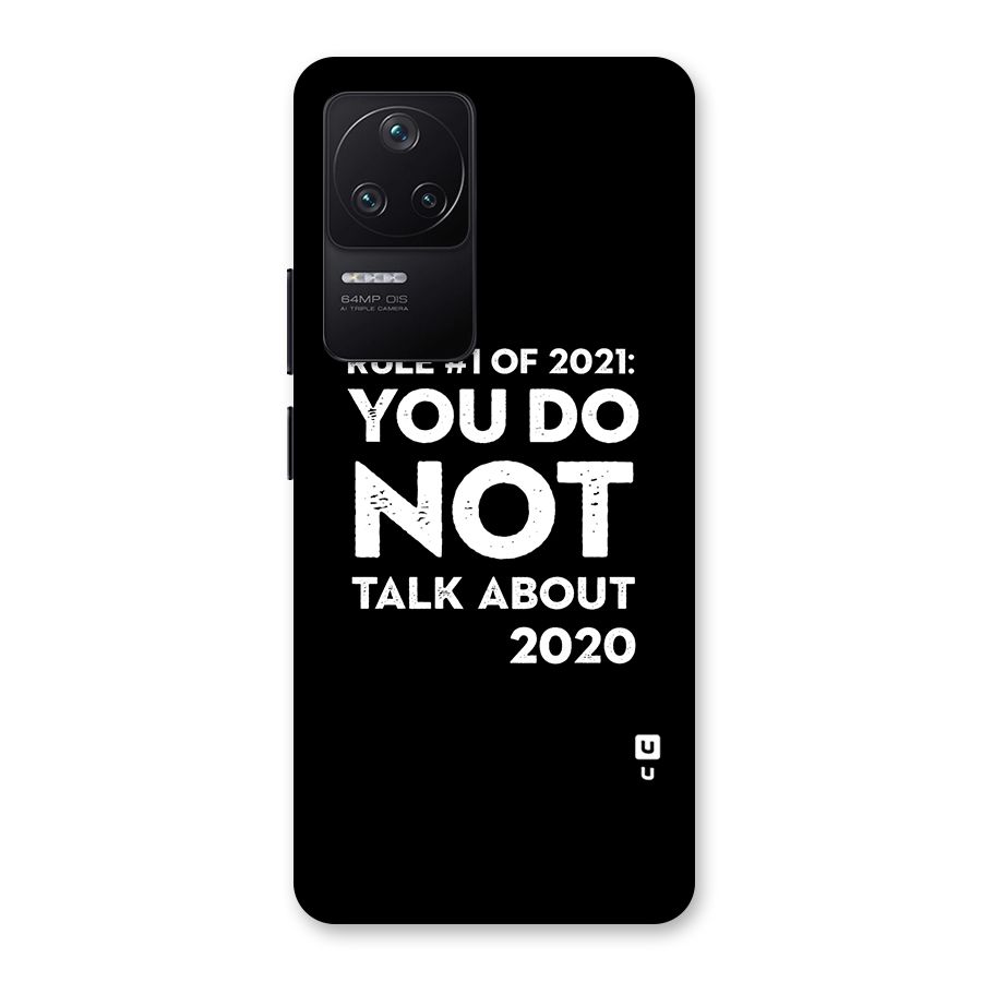 First Rule of 2021 Back Case for Poco F4 5G