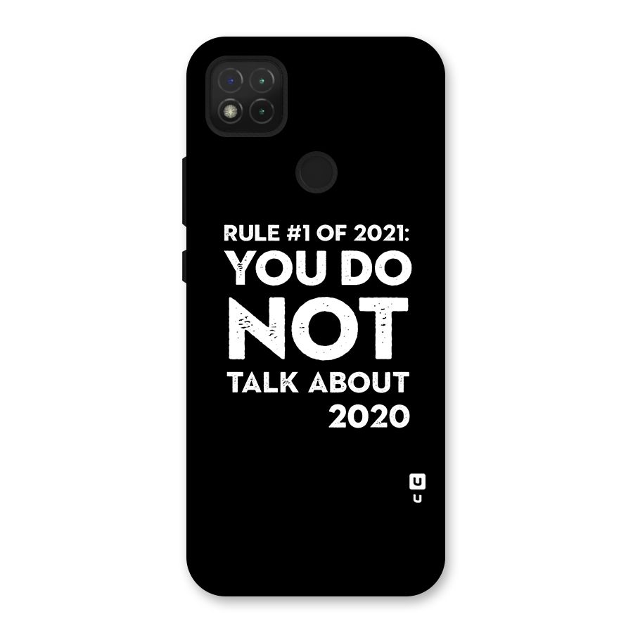 First Rule of 2021 Back Case for Redmi 9 Activ
