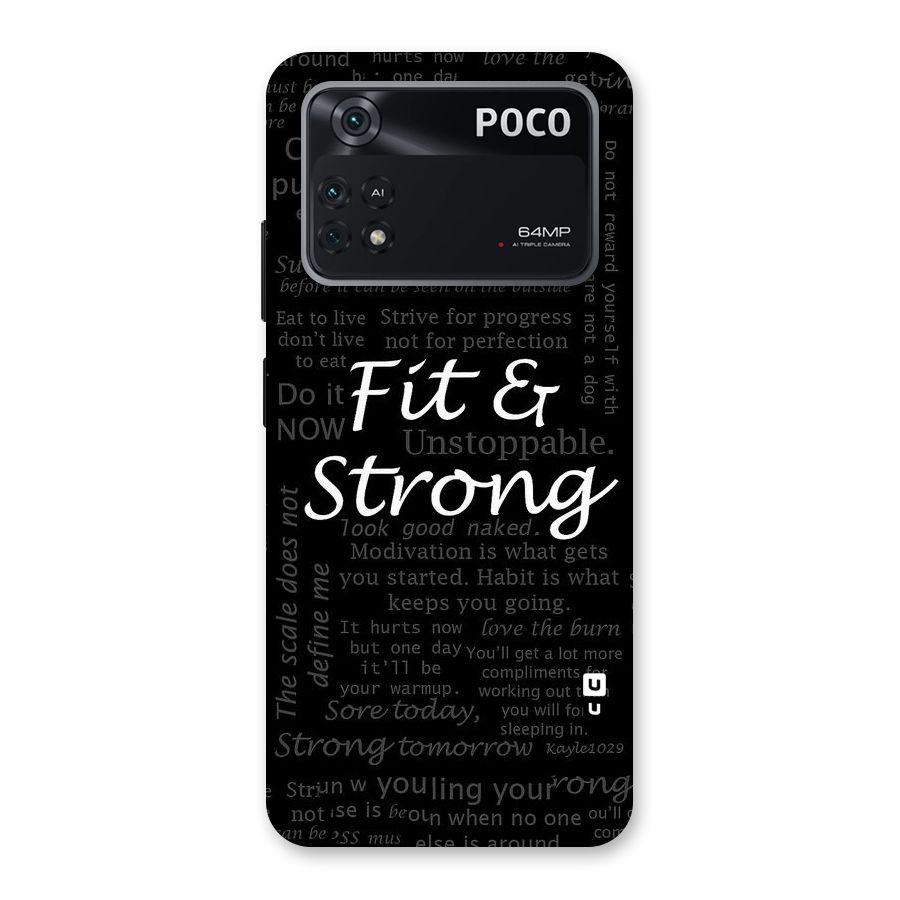 Fit And Strong Back Case for Poco M4 Pro 4G