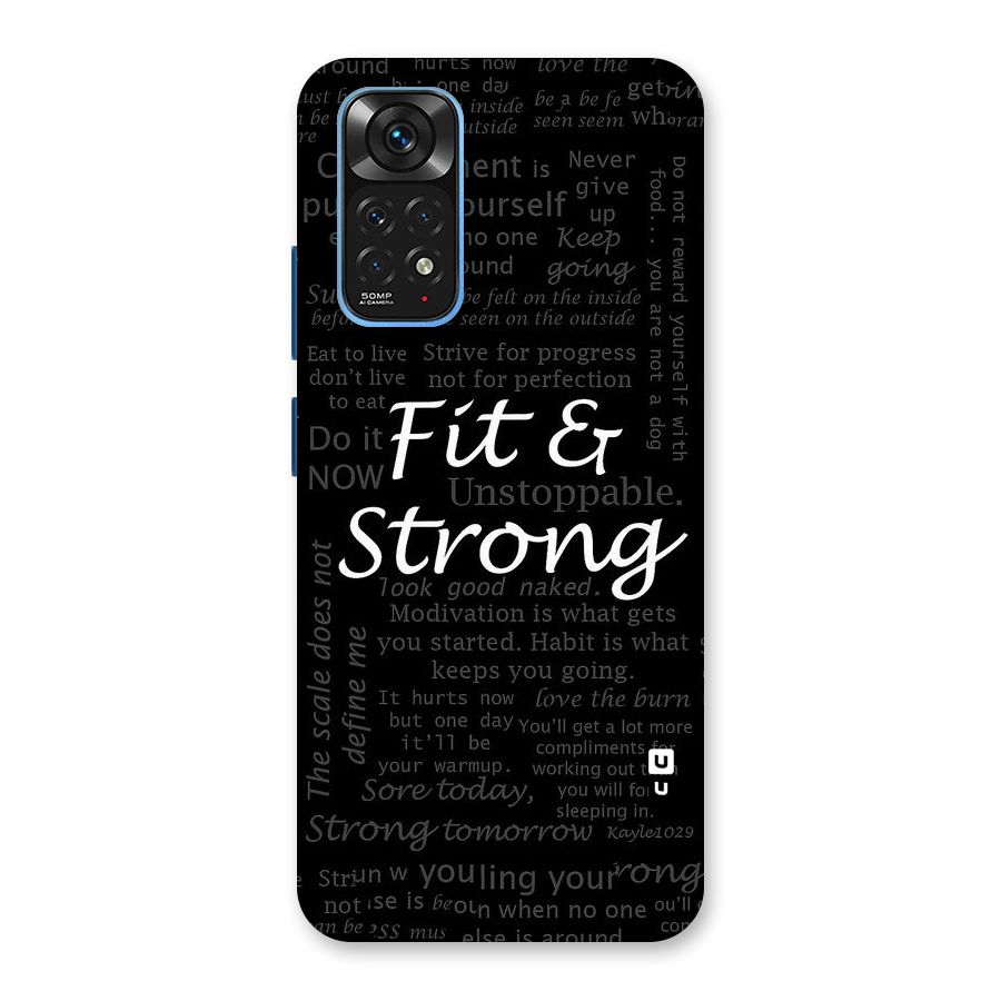 Fit And Strong Back Case for Redmi Note 11S
