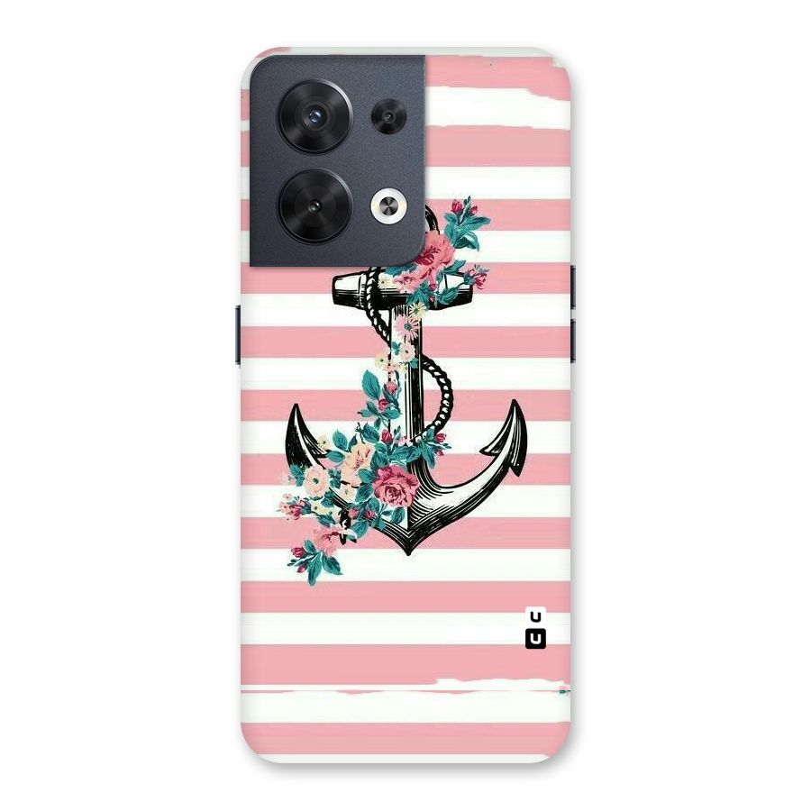 Floral Anchor Back Case for Oppo Reno8 5G
