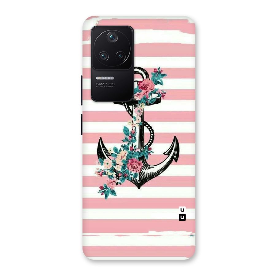 Floral Anchor Back Case for Poco F4 5G